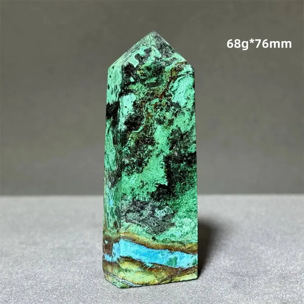Azurite w/t Malachite Towers-Towers-Ali-12 68g 76mm-Azurite / Malachite-Crystal Destiny