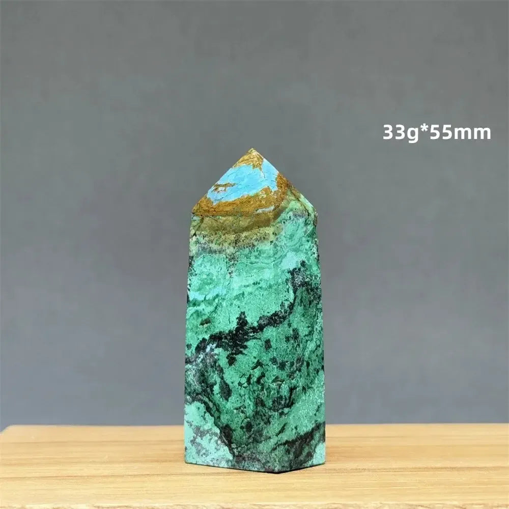Azurite w/t Malachite Towers-Towers-Ali-17 33g 55mm-Azurite / Malachite-Crystal Destiny