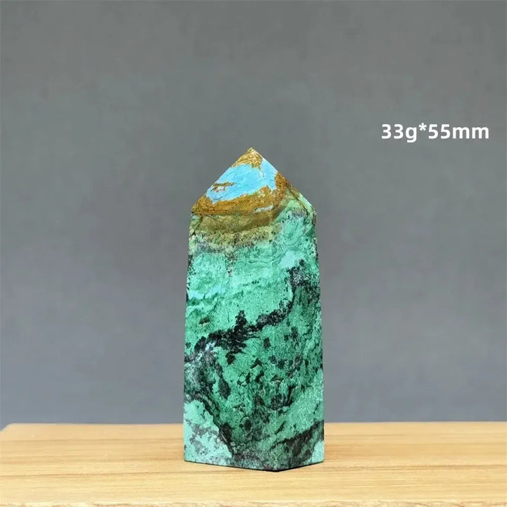 Azurite w/t Malachite Towers-Towers-Ali-17 33g 55mm-Azurite / Malachite-Crystal Destiny