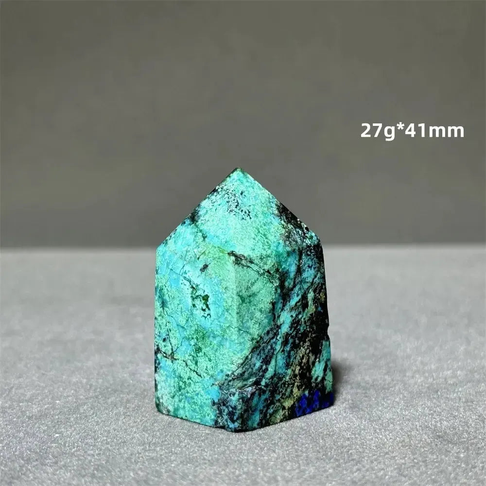 Azurite w/t Malachite Towers-Towers-Ali-28 27g 41mm-Azurite / Malachite-Crystal Destiny