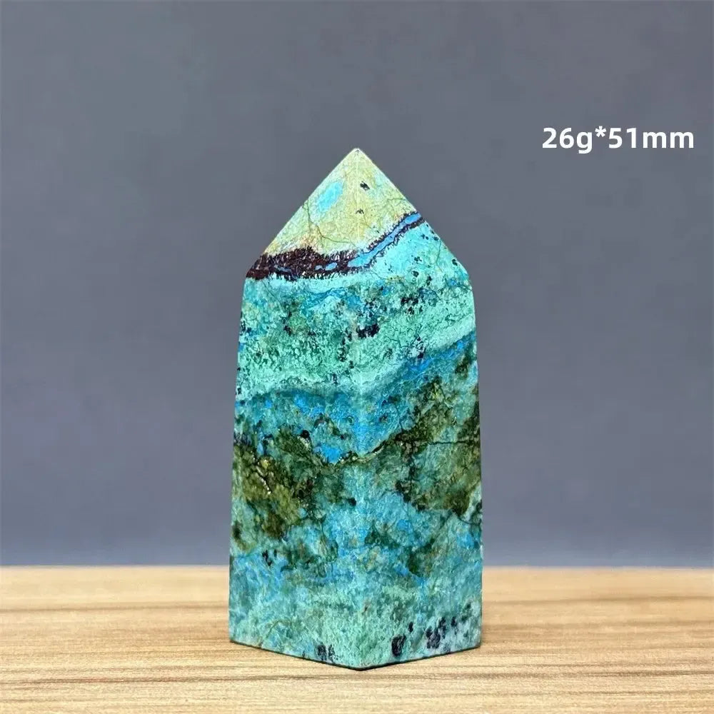 Azurite w/t Malachite Towers-Towers-Ali-30 26g 51mm-Azurite / Malachite-Crystal Destiny