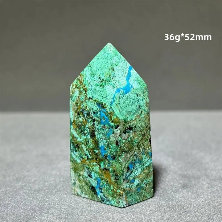 Azurite w/t Malachite Towers-Towers-Ali-33 36g 52mm-Azurite / Malachite-Crystal Destiny
