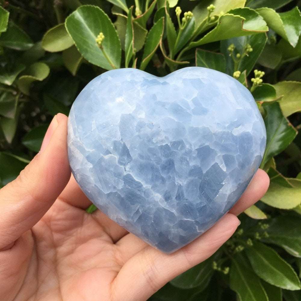 Blue Celestite Crystal Heart