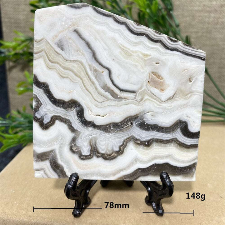 Calcite Banded Slab + Stand