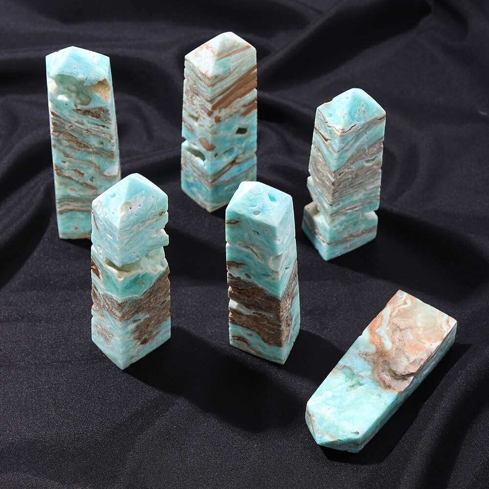 Caribbean Calcite Square Side Tower
