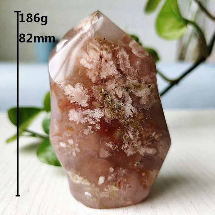 Cherry Blossom Agate Crystal Flame