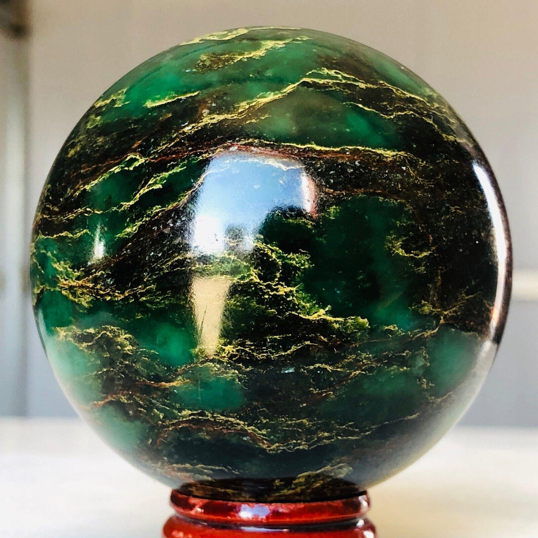 Green Jasper Crystal Sphere