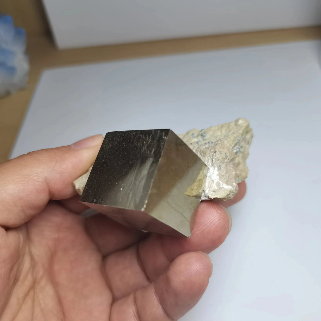 Natural Spanish Pyrite Chalcopyrite Cube