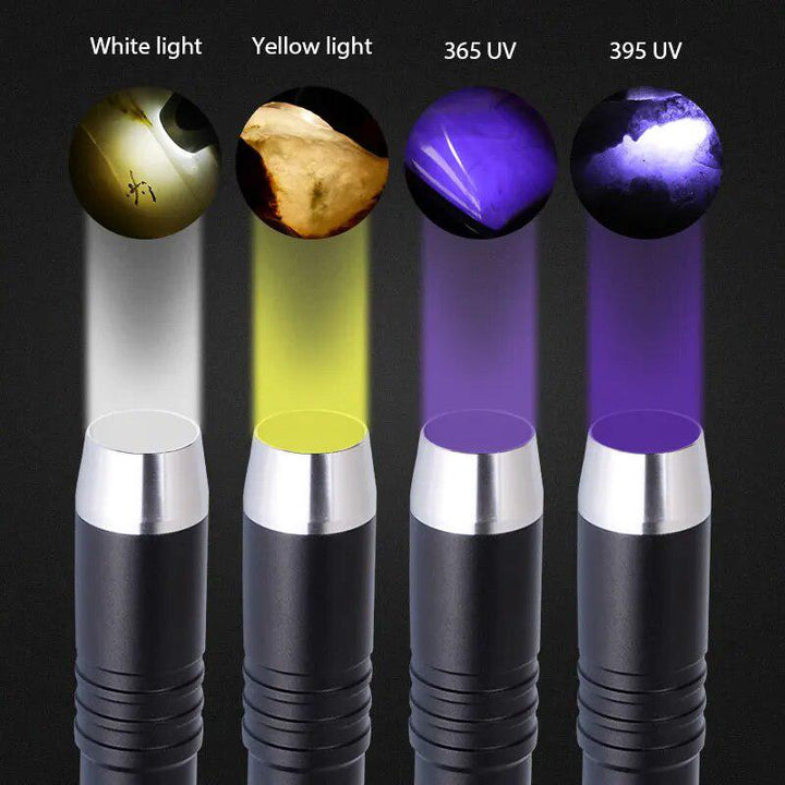 4 Light Source Gemstone Identification UV Flashlight Rechargeable