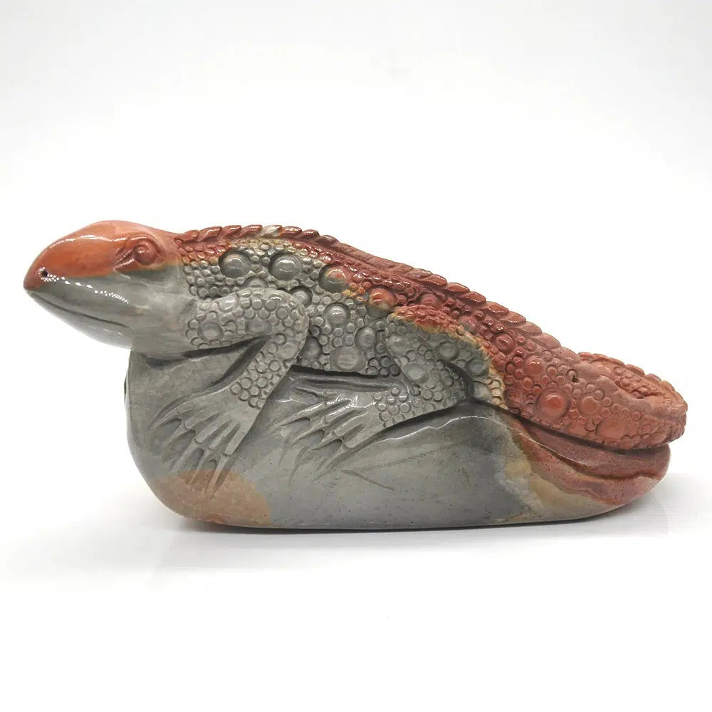 Ocean Jasper Lizard Carving