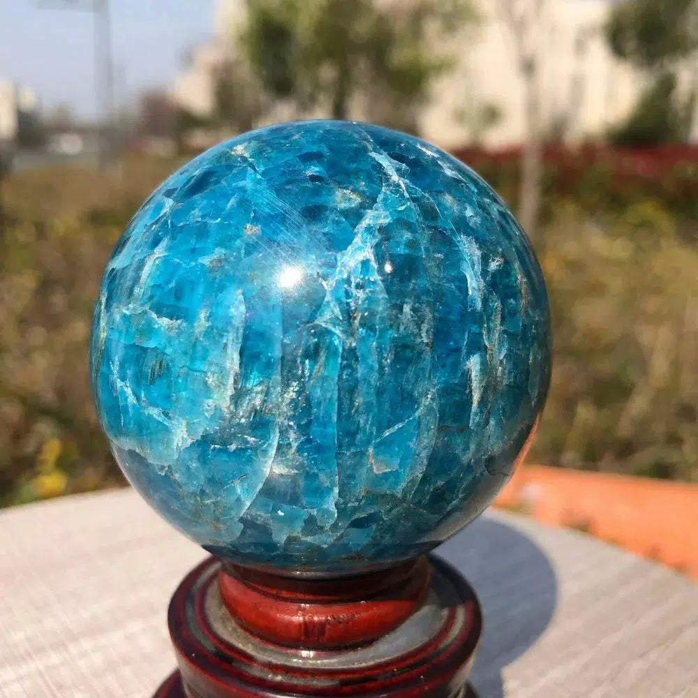 Blue Apatite Ball Sphere