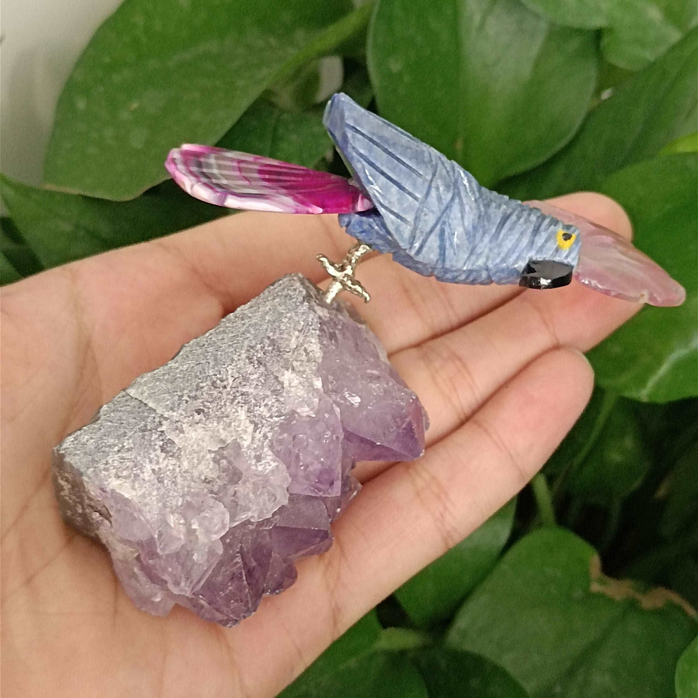 Handcrafted Crystal Bird Carving