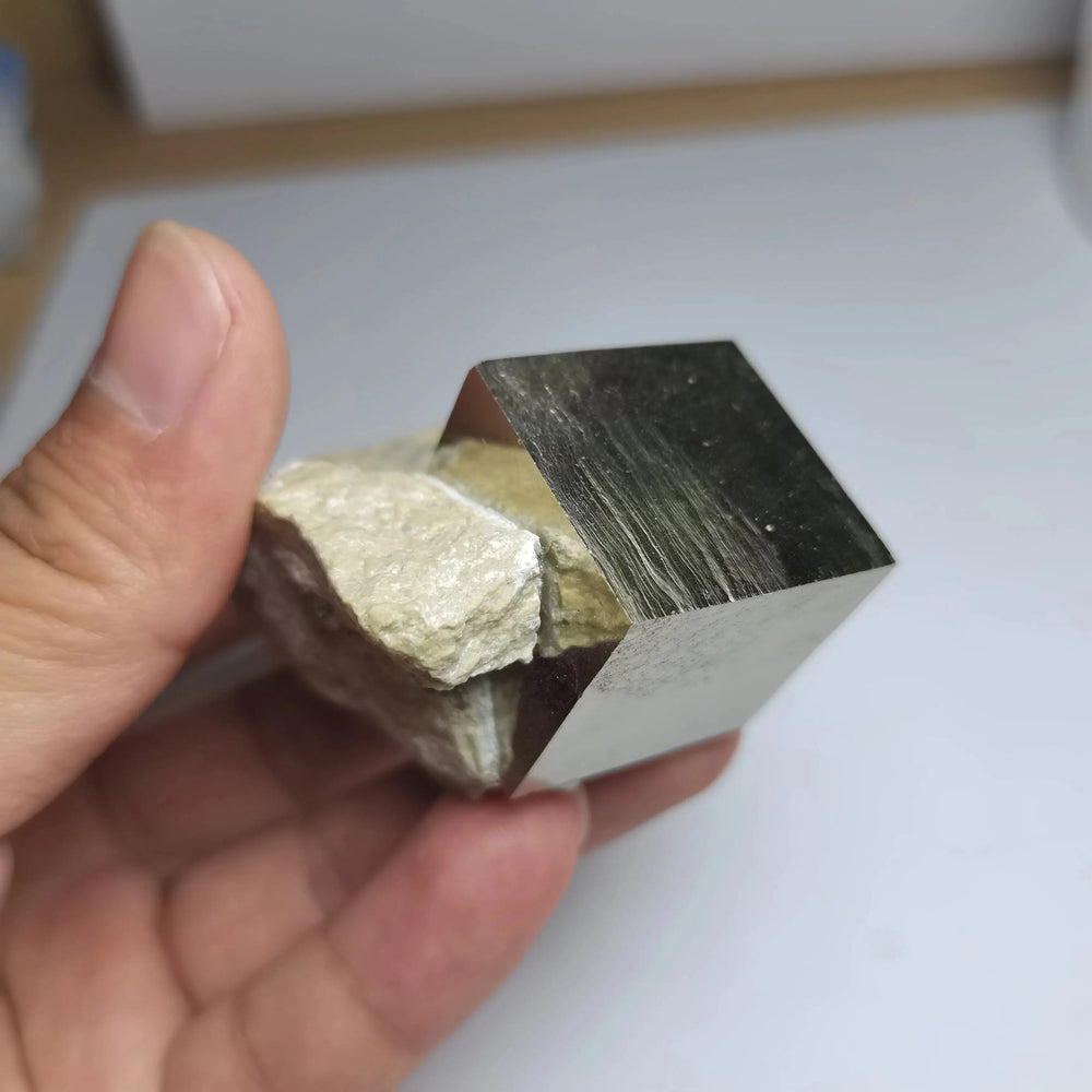 Natural Spanish Pyrite Chalcopyrite Cube