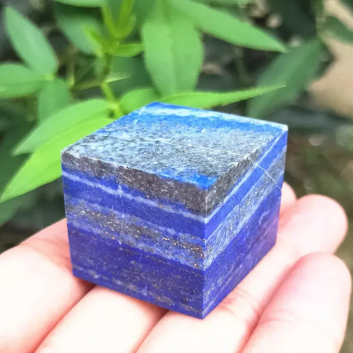 Lapis Lazuli Crystal Cube Paperweight-Cubes-Ali-Lapis Lazuli-~50mm-Crystal Destiny