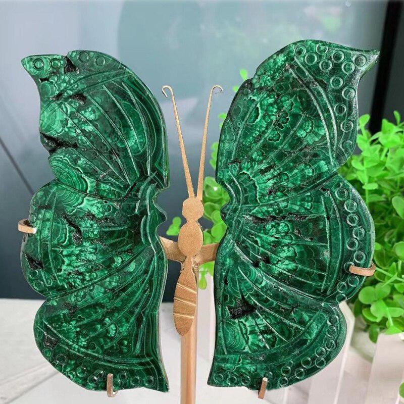 Malachite Hand-carved Fairy Butterfly Wings