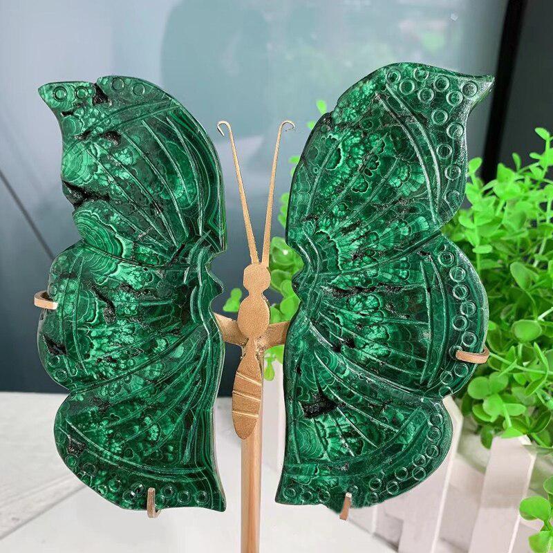 Malachite Hand-carved Fairy Butterfly Wings
