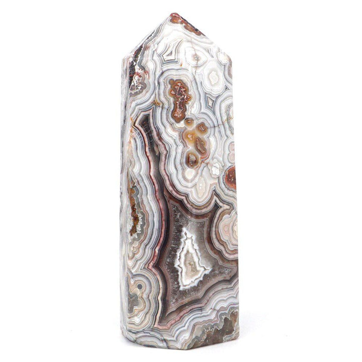 Mexican Crazy Lace Agate Tower 4.5"