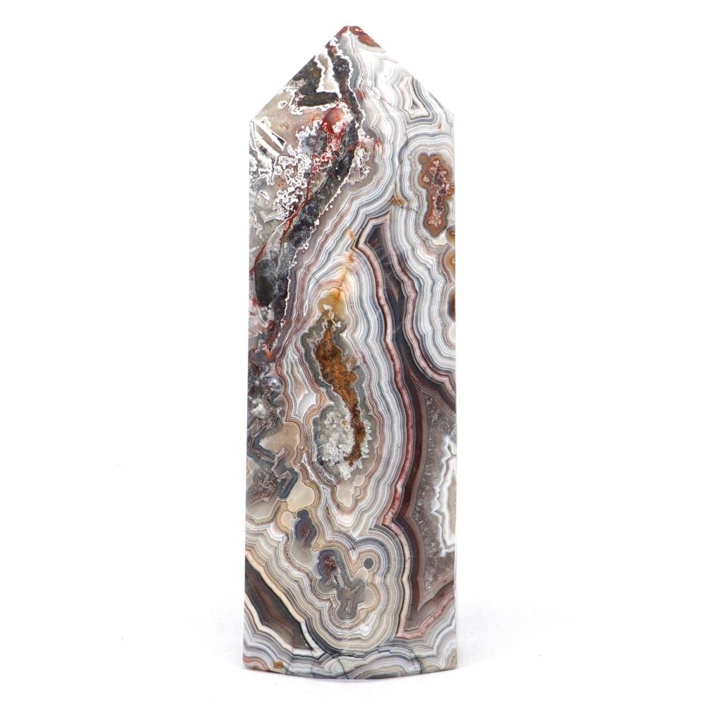 Mexican Crazy Lace Agate Tower 4.5"
