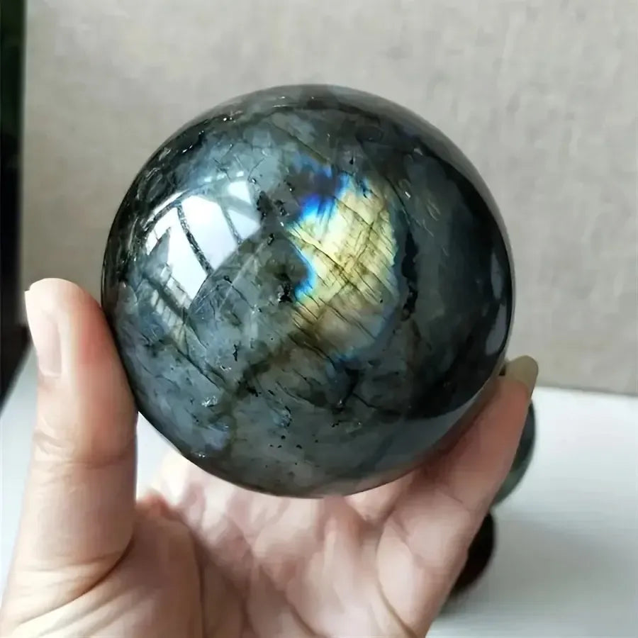 Natural Labradorite Crystal Spheres-Spheres-Ali-Labradorite-40-45mm-Crystal Destiny