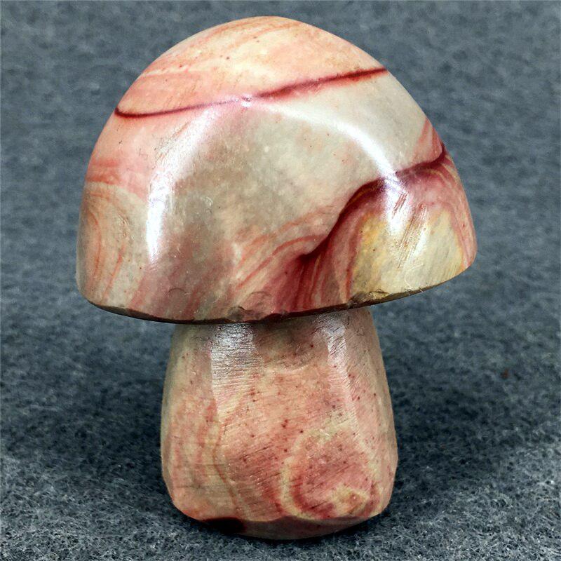 Polychrome Jasper Mushroom Carving