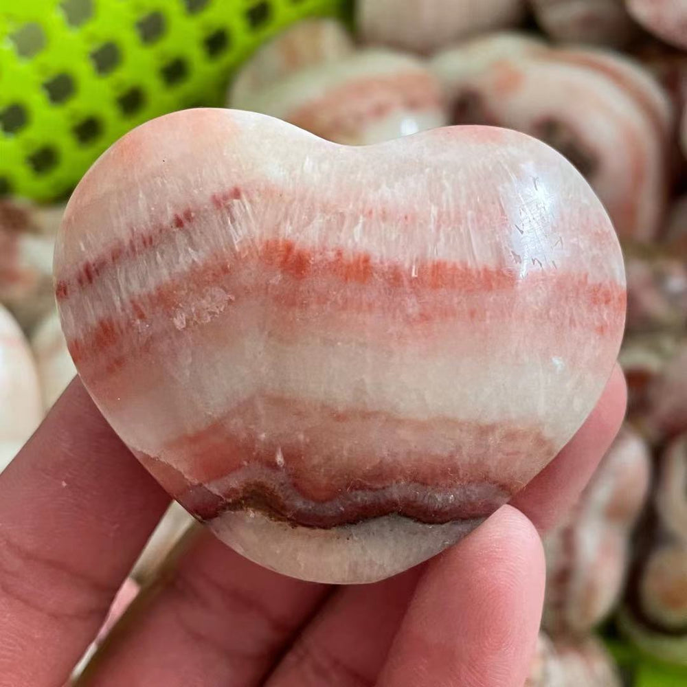 Rhodochrosite 'Puffy' Crystal Heart