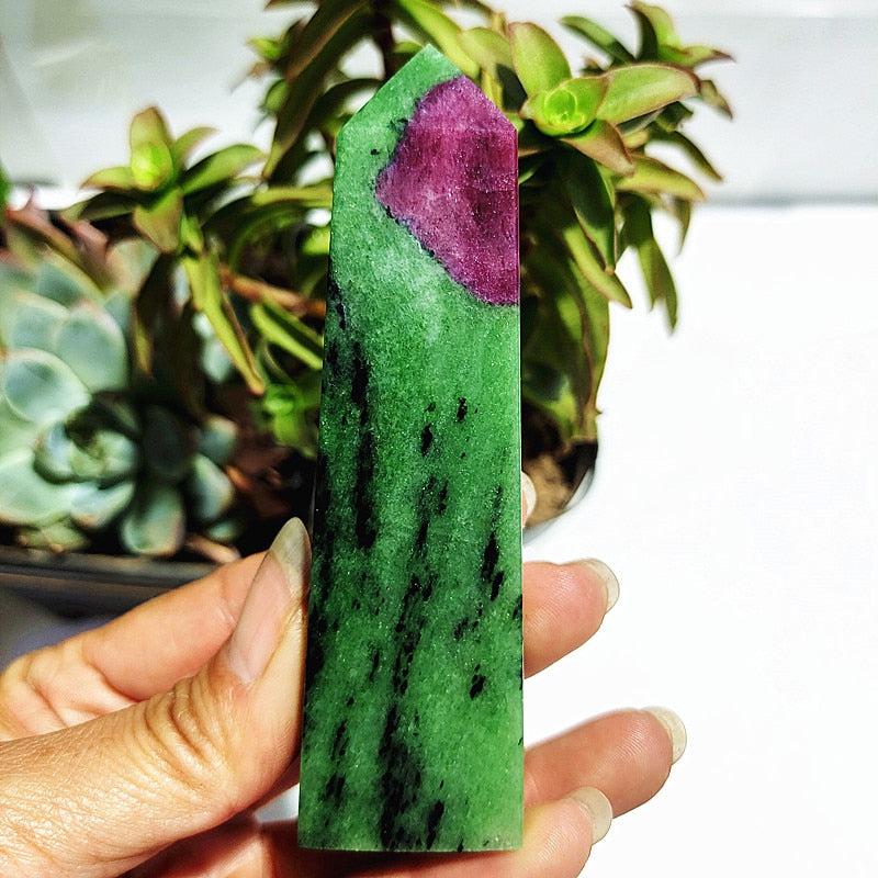 Ruby Zoisite Crystal Tower