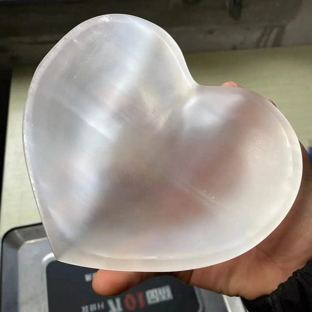 Selenite Heart Shaped Bowl