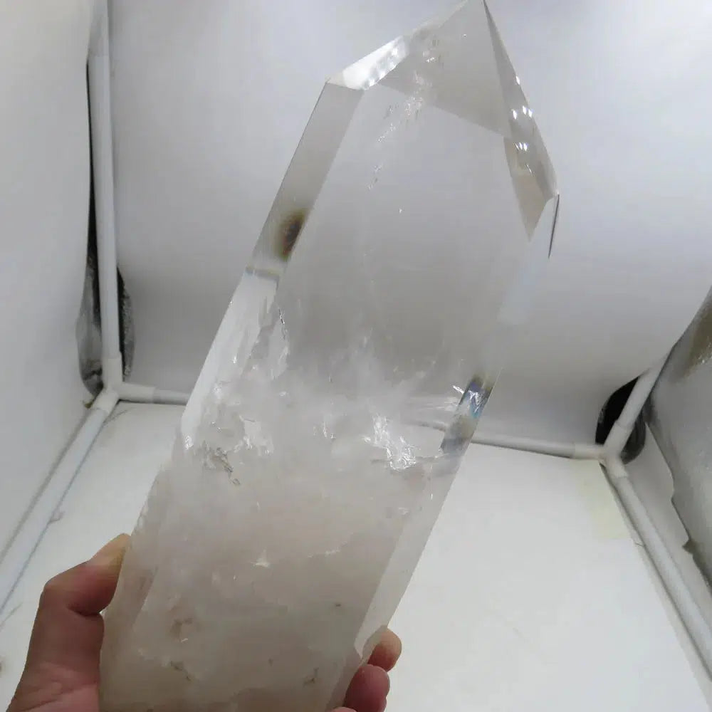 Clear Quartz Crystal Point + Stand
