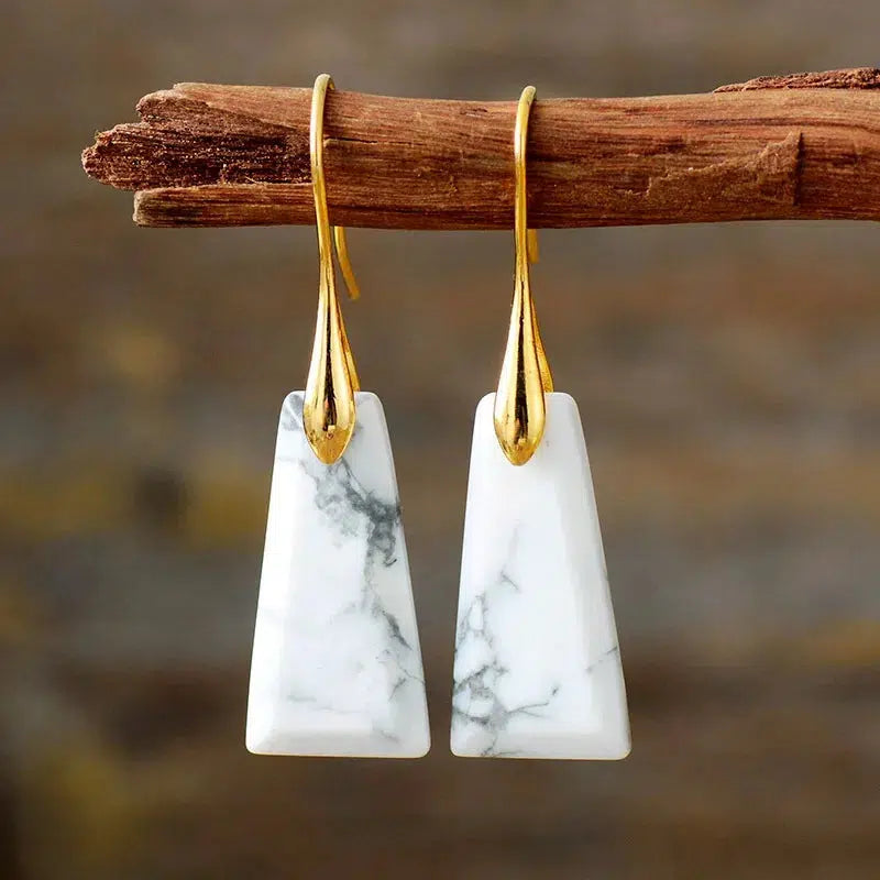 Stunning Crystal Trapezoid Drop Earrings