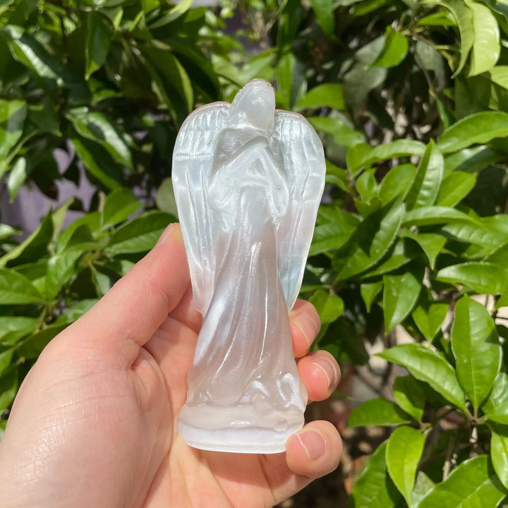 Selenite Crystal Carved Angel Figure