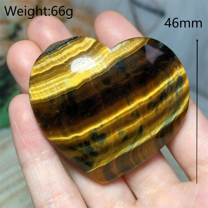 Blue And Yellow Tiger Eye Heart
