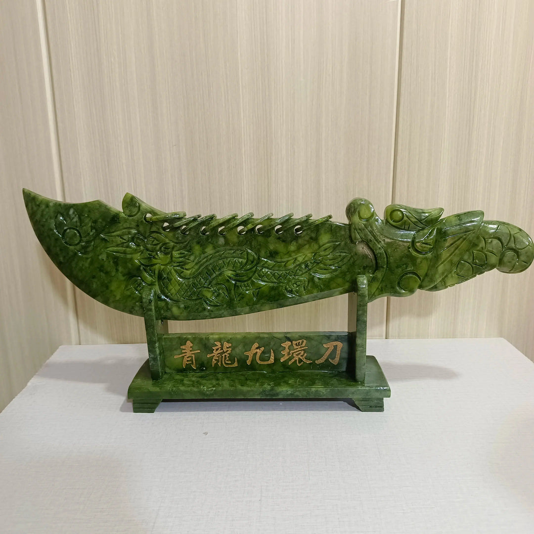 Jade Dragon Killer Sword with Display Stand