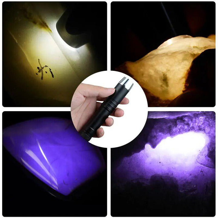 4 Light Source Gemstone Identification UV Flashlight Rechargeable