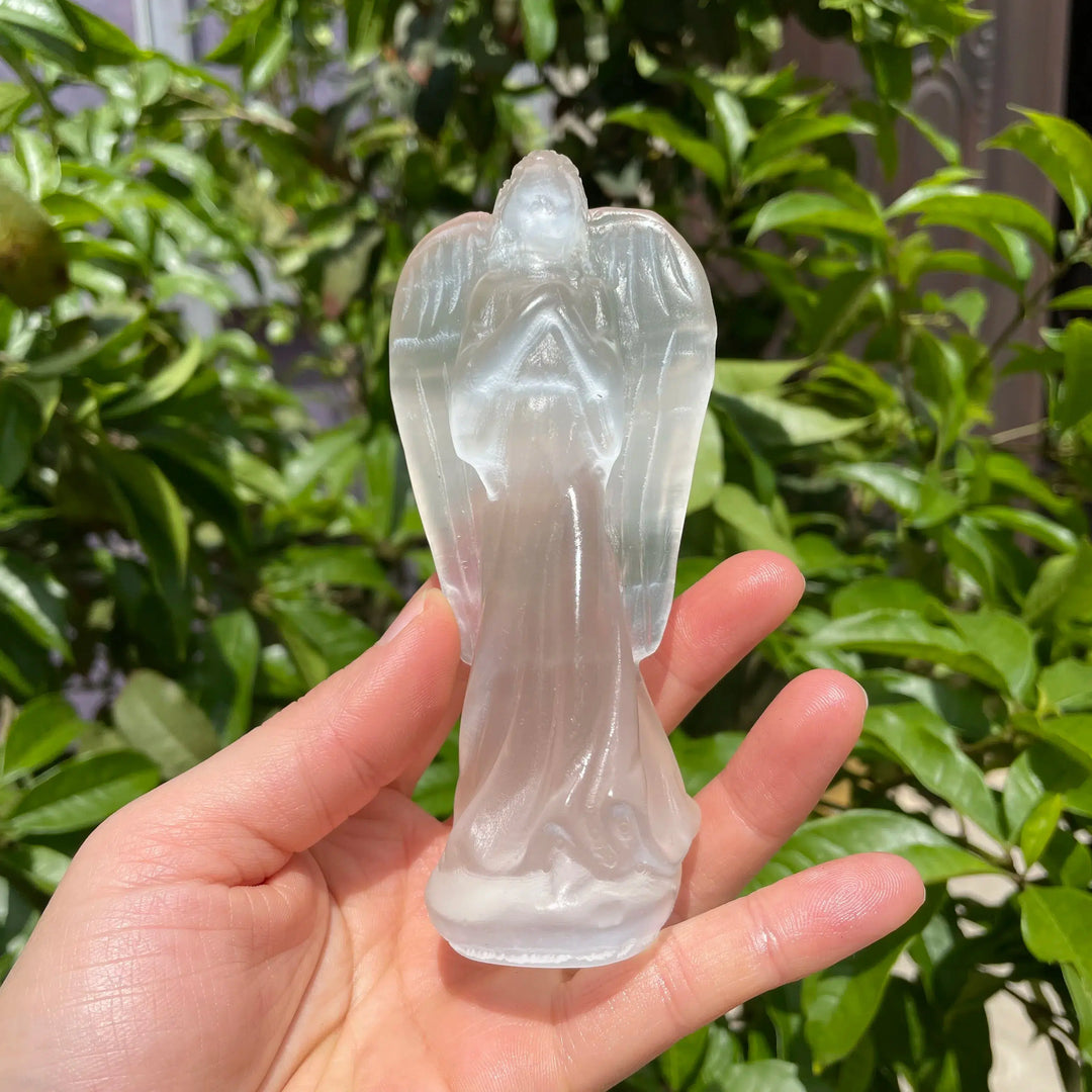 Selenite Crystal Carved Angel Figure