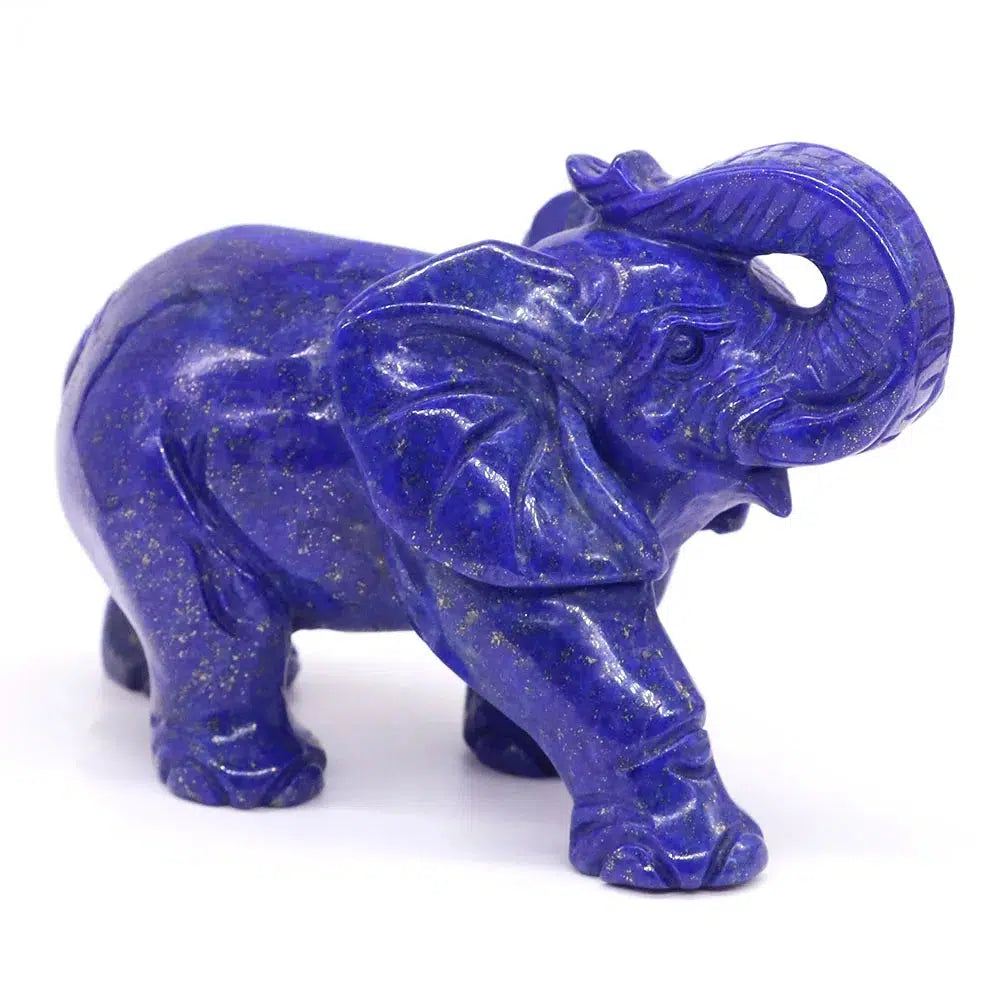 Lapis Lazuli Crystal Hand Carved Elephant