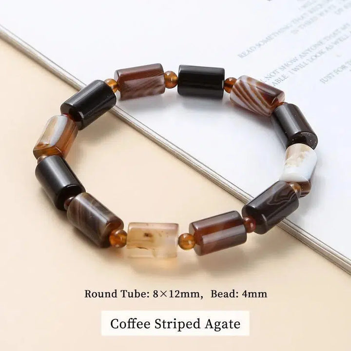 "Coffee" Lace Agate Bracelets