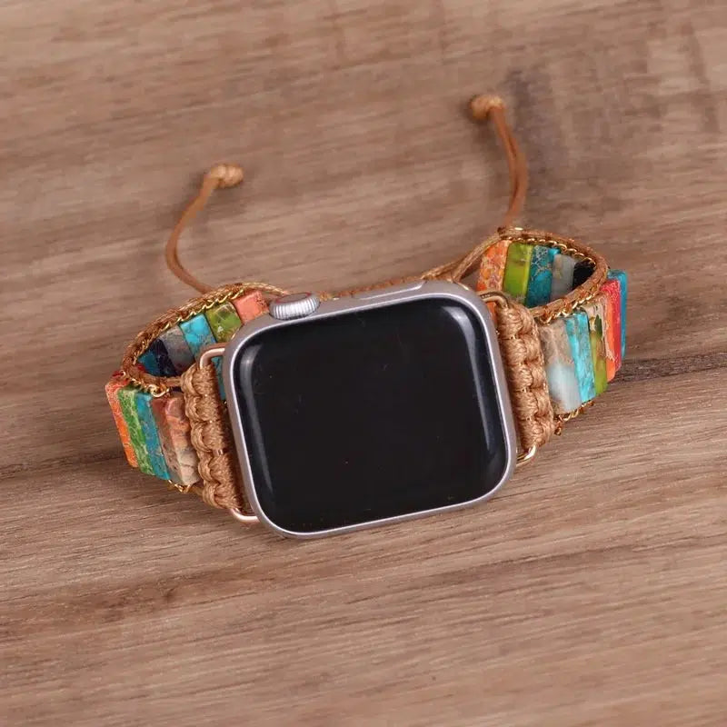 Apple Watch Band Bohemia Chakra Style Stone Weave Bracelet