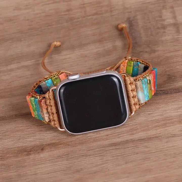 Apple Watch Band Bohemia Chakra Style Stone Weave Bracelet
