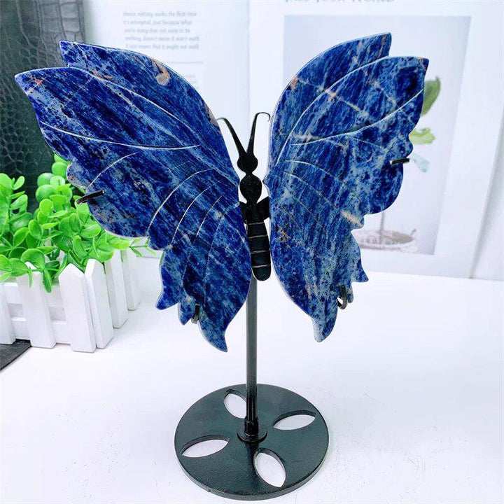 Sodalite Butterfly Wings Carving