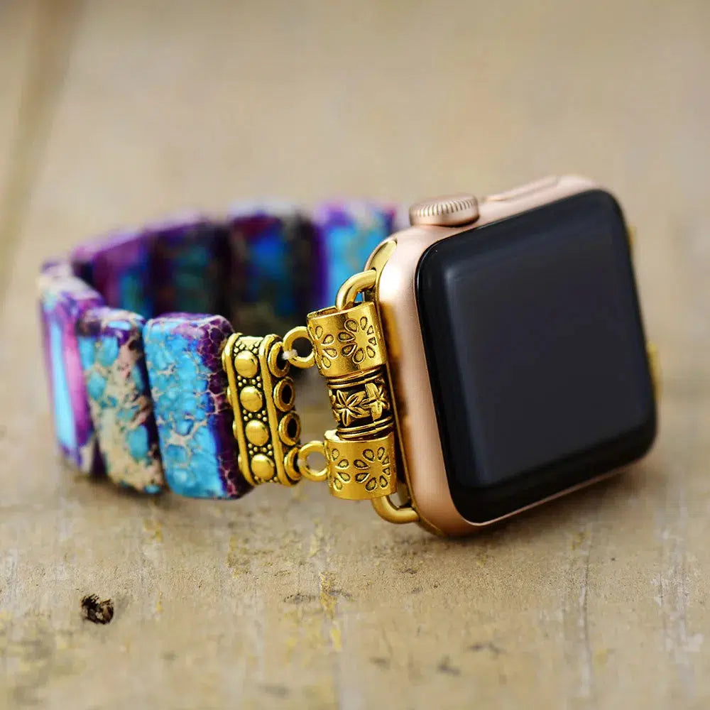 Imperial Jasper Elastic Apple Watch Strap Band in 9 colors