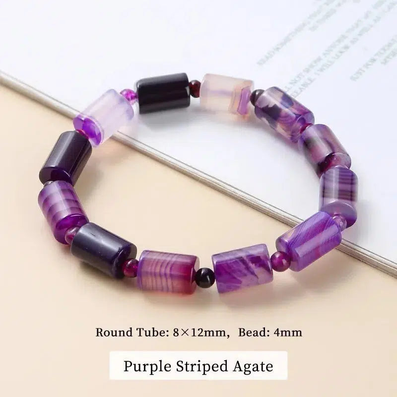 "Coffee" Lace Agate Bracelets