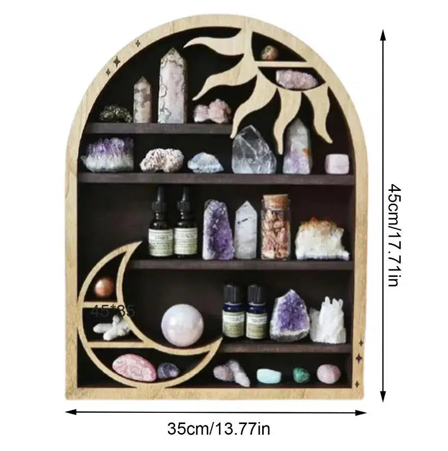 Wooden Crystal Display Shelfs