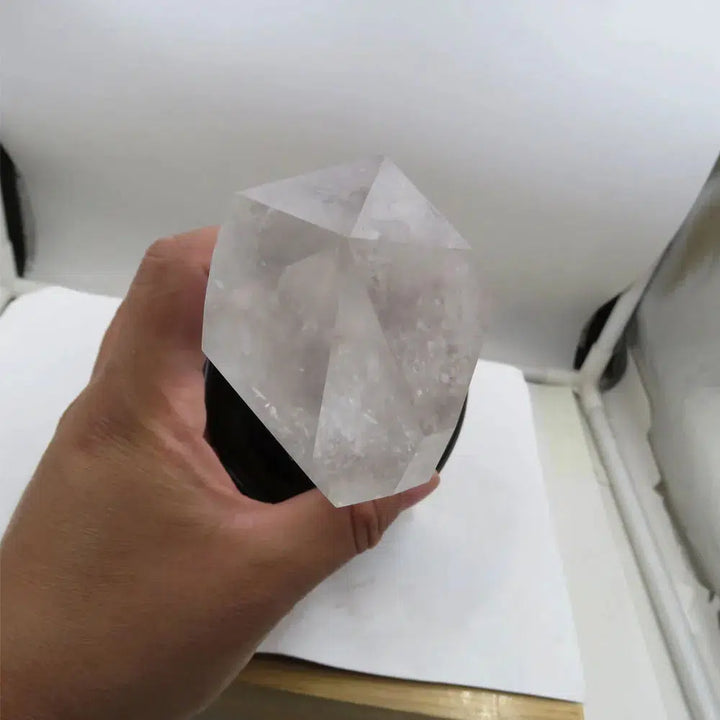 Clear Quartz Crystal Point + Base