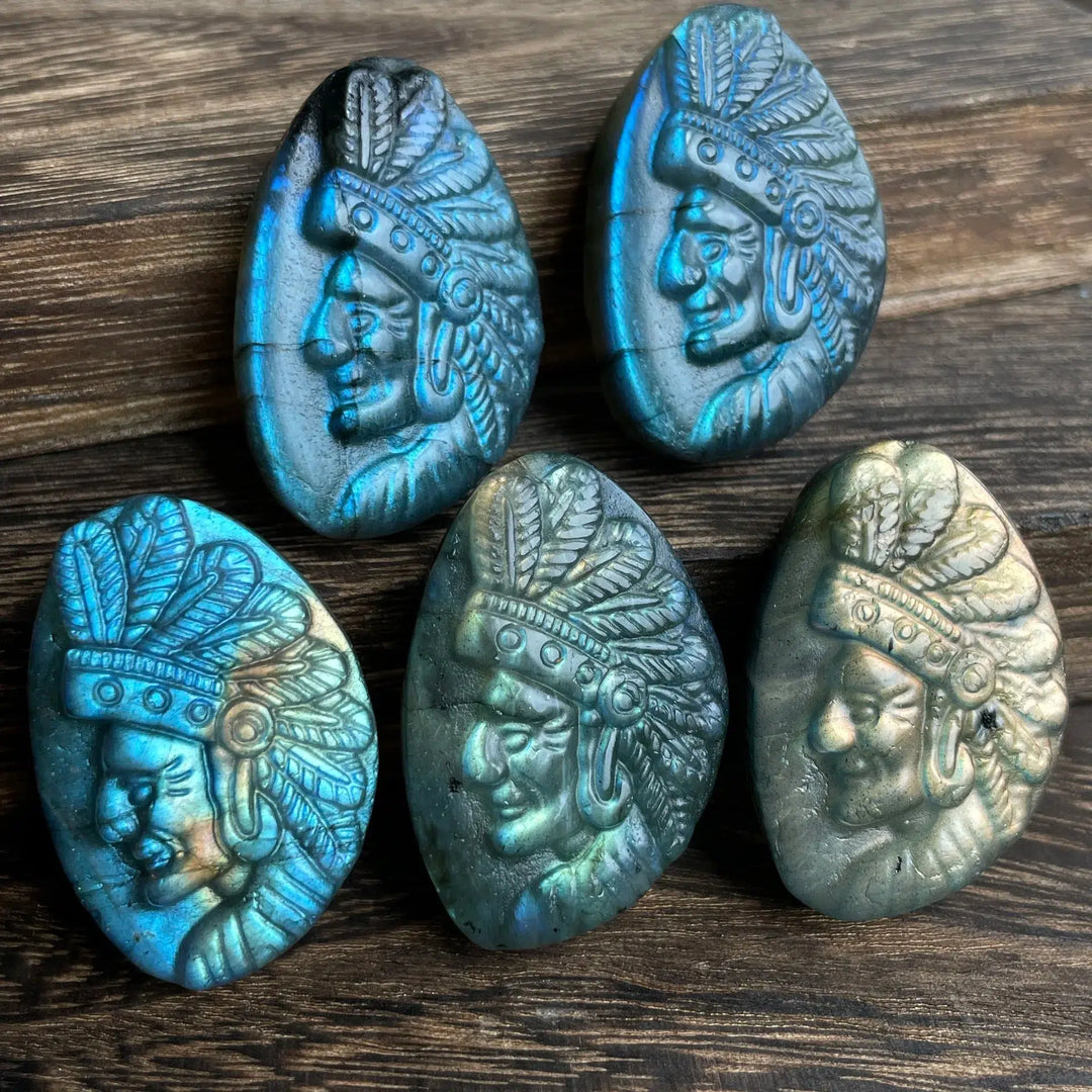 Mystical Flashy Labradorite Carvings