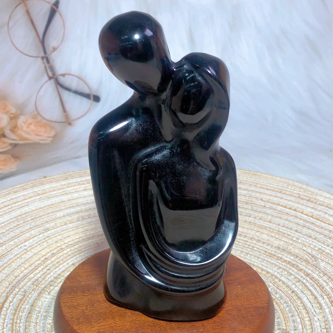 Black Obsidian The Lovers Carving