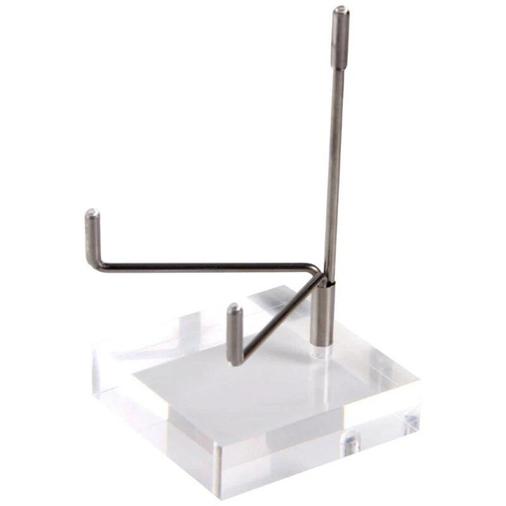 Clear Acrylic Display Stand with Adjustable Metal Arms Easel Style