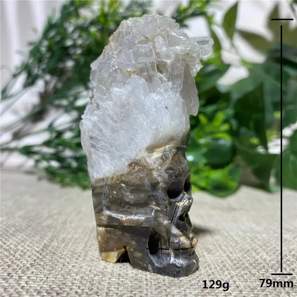 Quartz Cranium Crystal Cluster Skull