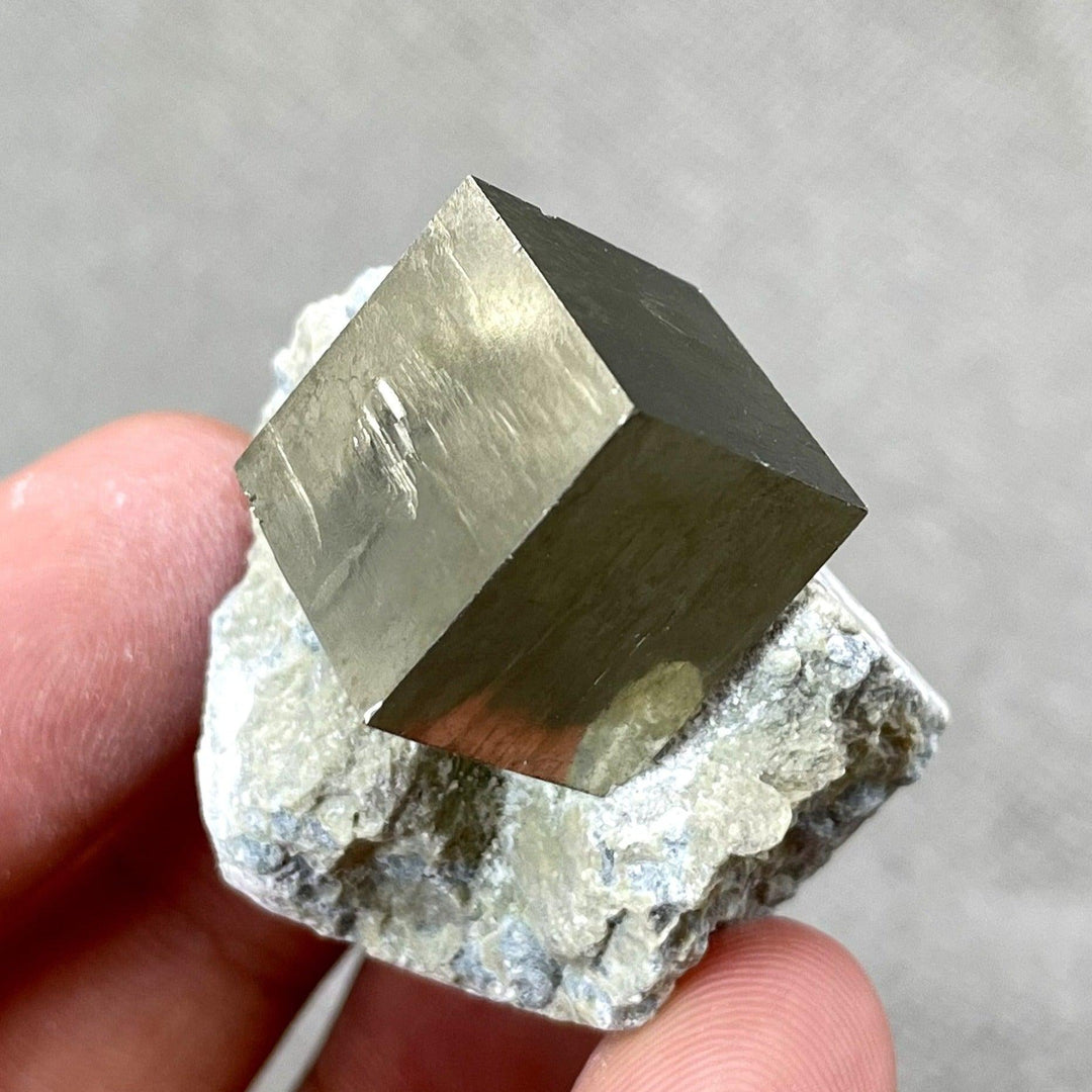 Spanish Cuboid Pyrite on Matrix Rock