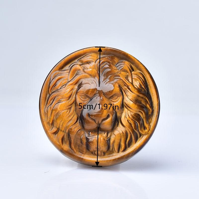Tiger Eye Lion Carving