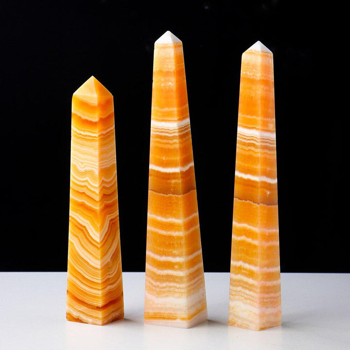 Yellow Calcite Crystal Tower